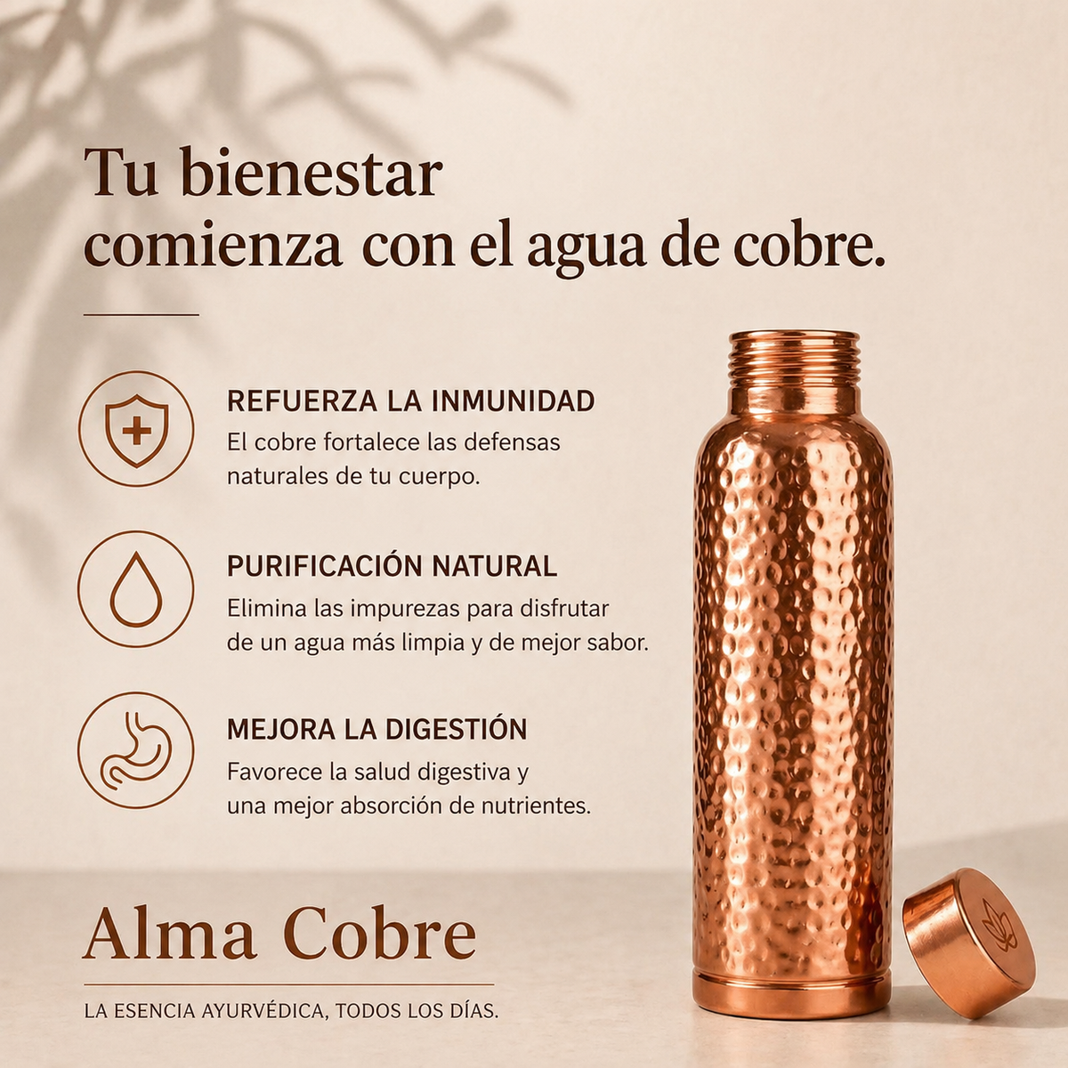 Botella de agua Alma Cobre™