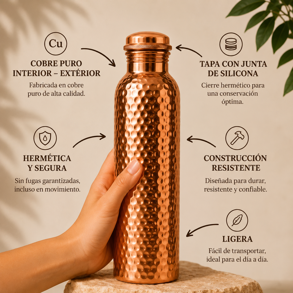 Botella de agua Alma Cobre™